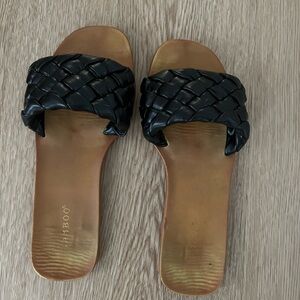 Black Woven Sandals